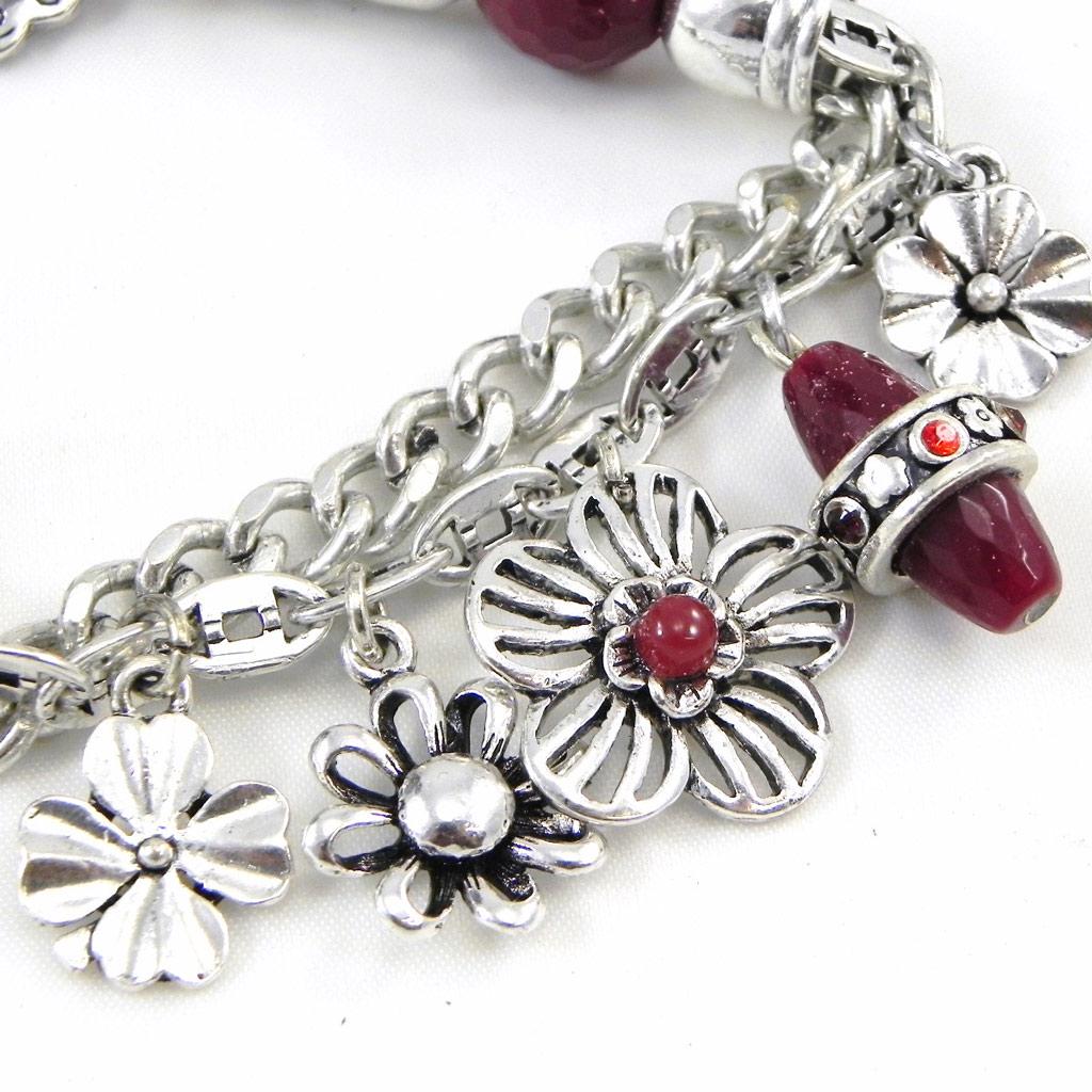 Les Trésors De Lily [G7787] - Designer-Armband 'Capucines' rot