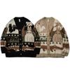 Cardigan Vintage Maglione Oversize Giapponese Harajuku Cartone Animato Donna Maglione Lavorato a Maglia Hip Hop Streetwear Top in Maglia Larga