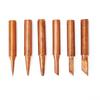 6pc Lead-Soldering Solder Iron Tips 900M-T For 936 937 938 969 8586 852D P#