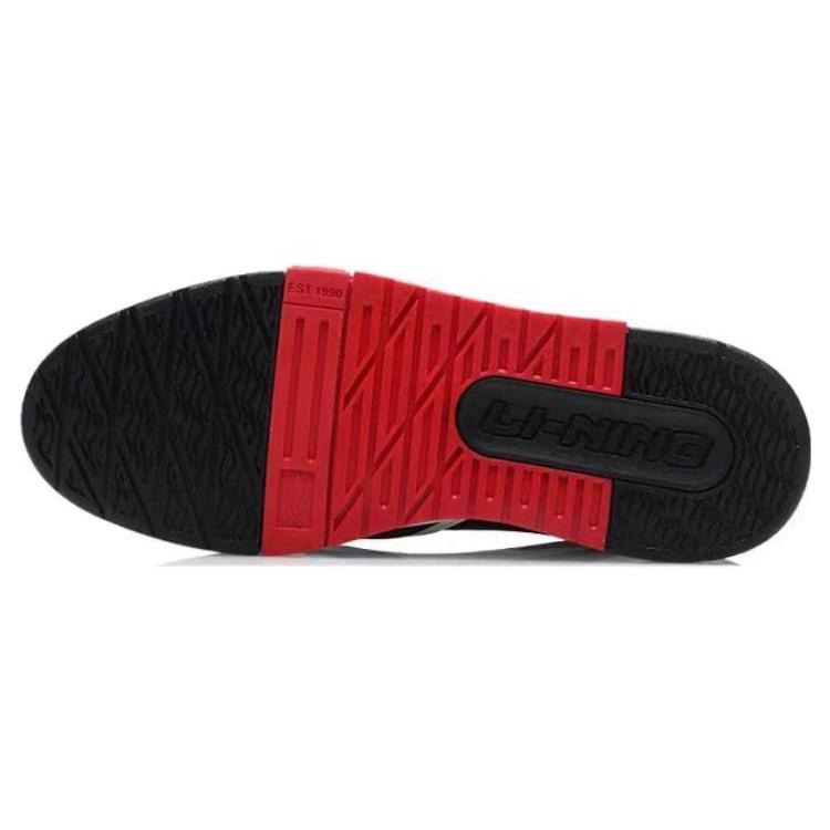 New LiNing 001 Legend Begins Anti Slip And Wear Resistant Lightweight Low Top Skateboard Shoes Men's Black White Red AGCR403-1