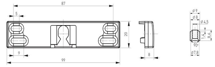 Loquet de Balcon avec Poignée de Porte-Fenêtre Anthracite
