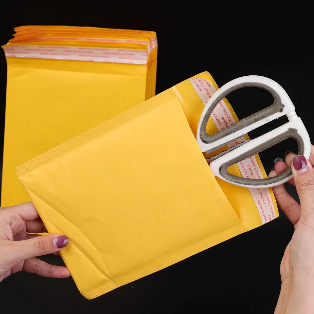 10-50Pack Kraft Paper Bubble Envelopes Bags Waterproof Bubble Mailing Envelope Different Size Mailers Seal Adhesive Shipping Bag