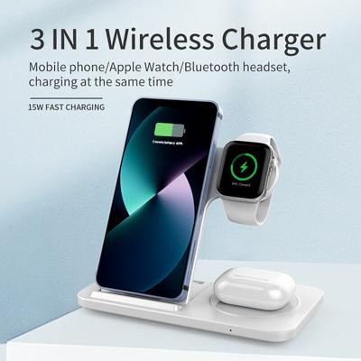 3 In 1 Wireless Charger Stand Pad For iPhone 14 13 12 11 X Max Foldable Fast Charging Station Dock For iWatch 8 7 SE AirPods Pro