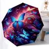 1pc Butterfly Fantasy Automatic Opening/Closing Umbrella with Operation & Windproof Canopy - Folding Design, Holiday Gift Yy260225186
