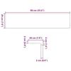 VidaXL Appuis de fenêtre 2 pcs non traité 90x20x2 cm bois chêne massif 4009095