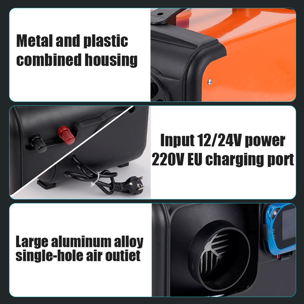 2-8KW EU Standard Parking Heater Bidirectional Remote Control 12V24V220V Three-in-one Machine For All Kinds Of Vehicle Models
