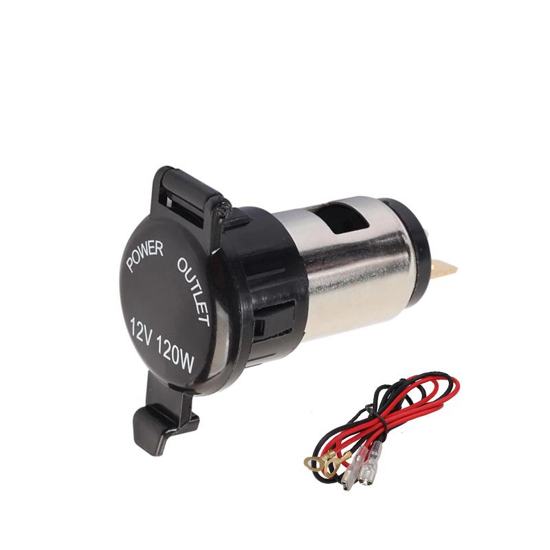 Wasserdicht 12V Auto Zigarettenanzünder Stromsteckdose Ausgang Stecker Für Motorräder Boote Rasenmäher Traktoren Autos Mit Sicherung & Kabeln
