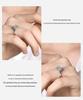 Sterling Silver S925 Moissanite Six-Prong Luxury Couple Ring