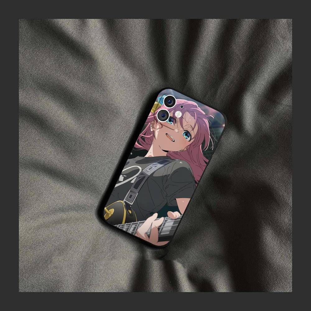 Gotou Hitori Anime B-Bocchi The Rock Phone Case For IPhone 17 Air 16 15 14 13 Pro Max 11 12 Black Silicone Cover
