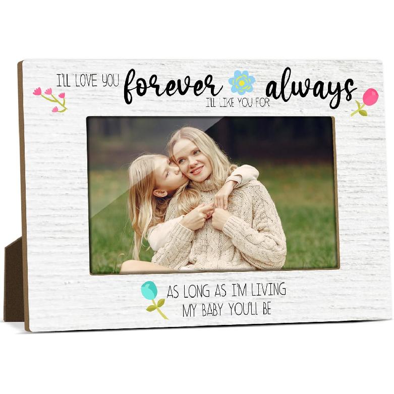 Mommy And Me Mom Picture Frame Wooden Photo Frames 4x6 for Mothers Day Picture Frame Desk Pictures Frames for Mother's Day Decorations for Mothers
