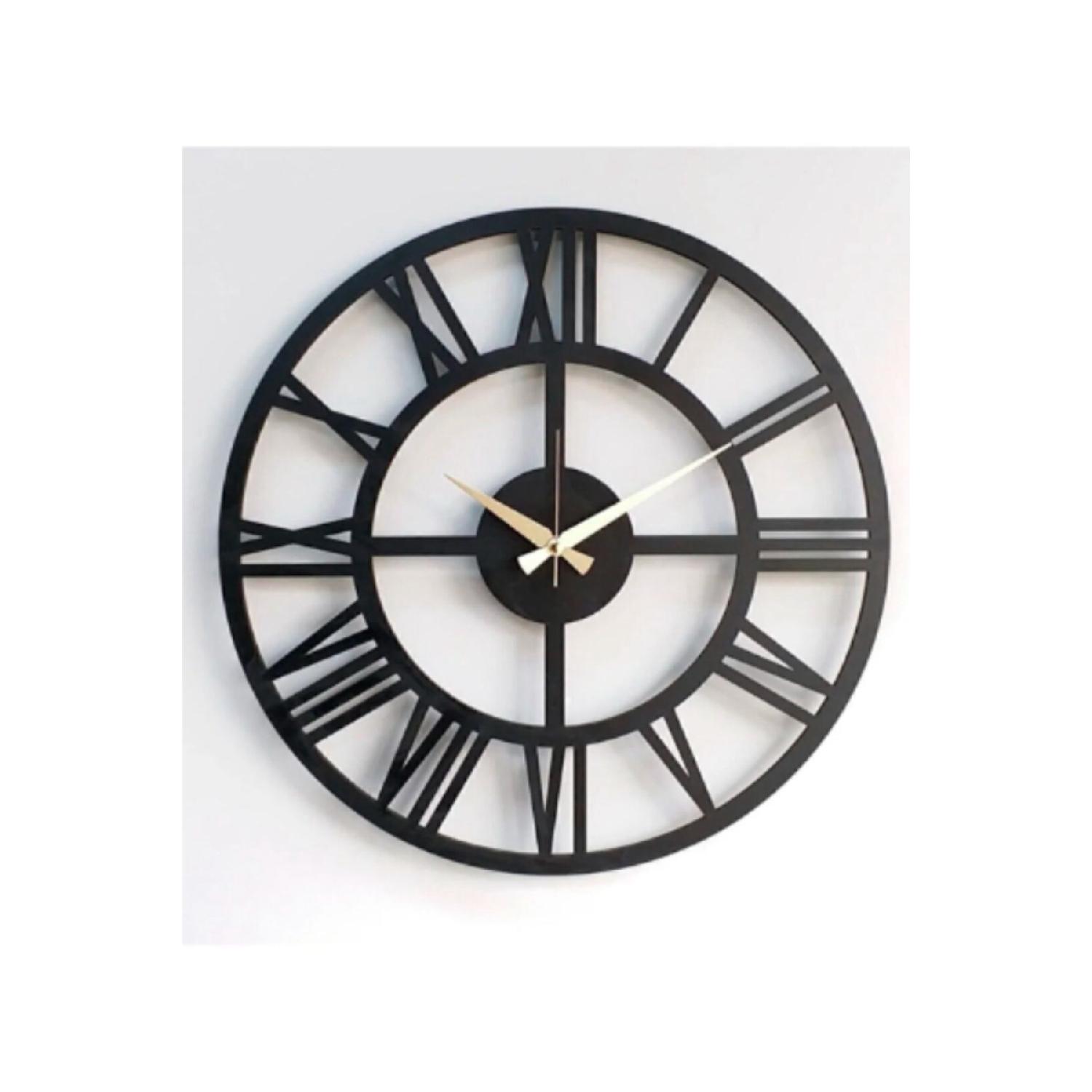 

Time Collection Плоские римские цифры Декоративные настенные часы (черный) чёрный