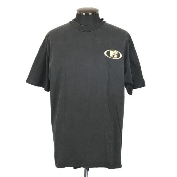 

Винтажная футболка Hanes 90-х годов производства США с коротким рукавом MTV “Singled Out”/Мужской размер XL/Черная/Тяжелая/Редкая