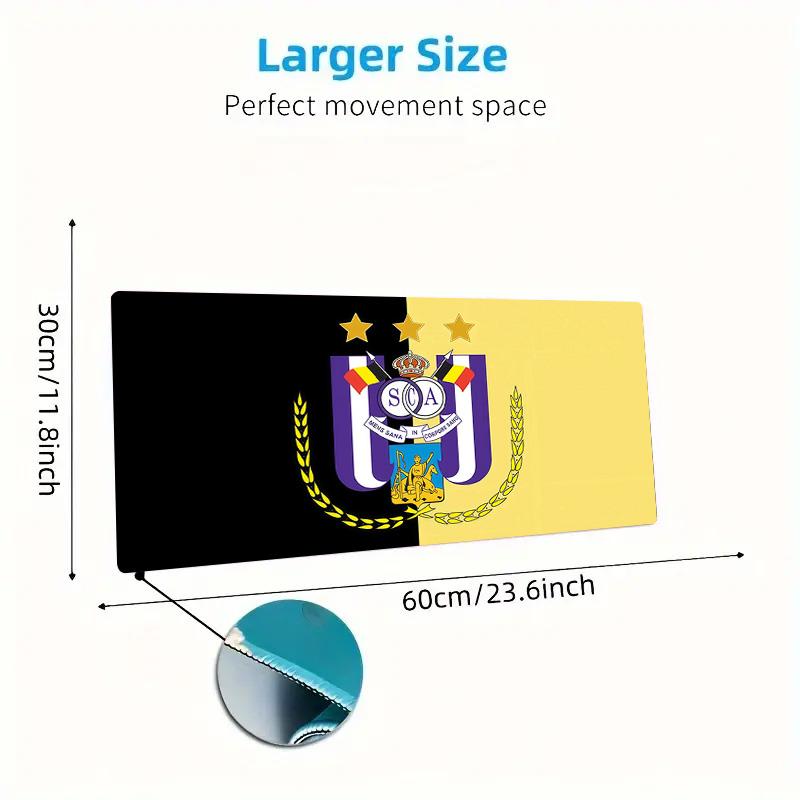 RSC Anderlecht Print Cushion Non-slip Laptop Tablet Big Mousepad XXL Mat Mini PC Playmat With Lock edge