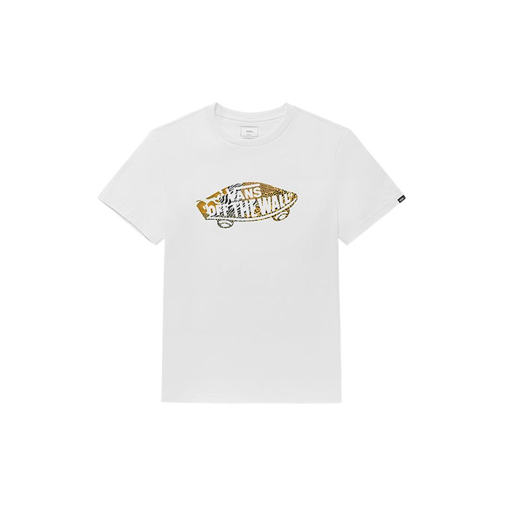 Vans Classic Letter Print Short Sleeve T-Shirt Unisex Tops White VN000907WHT