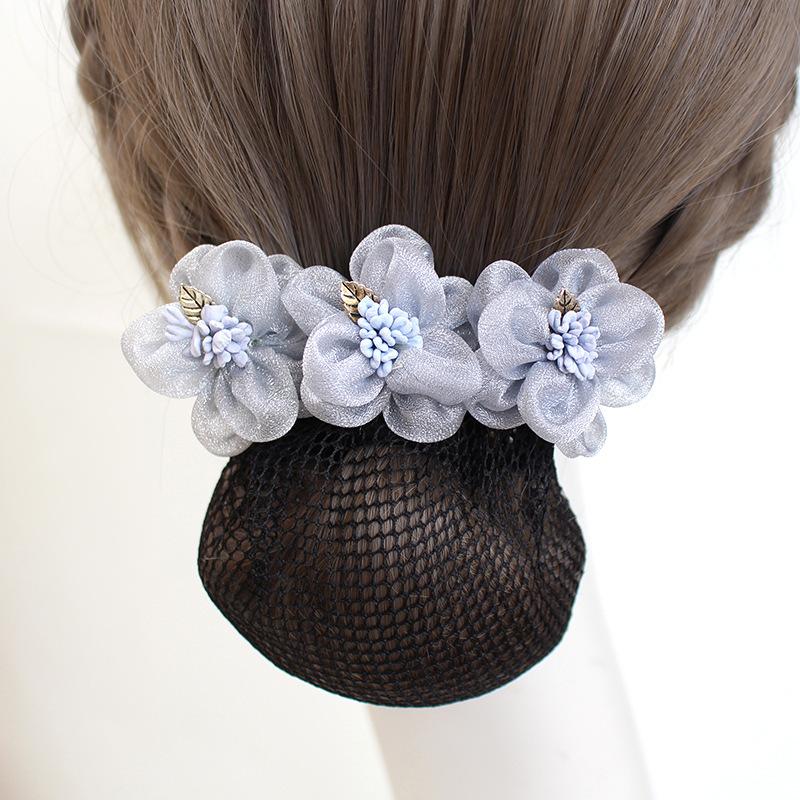 Nurse Head Flower Hair Mesh Pocket Disc Hair Stewardess Hair Mesh Cover Hotel Restaurant Waiter Work Headgear Hair Accessories