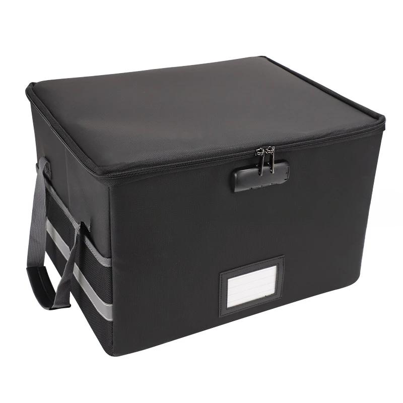 Fireproof Storage Box Identification Important Document Box Organized with Lid Thickened with Lock Folding Large Capacity