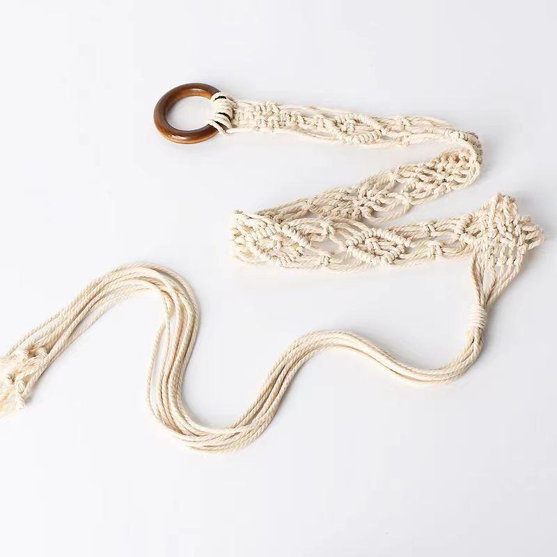 Korea Style Woven Waist Rope With Chinese Knot For Womens Dresses And Fashion Outfits