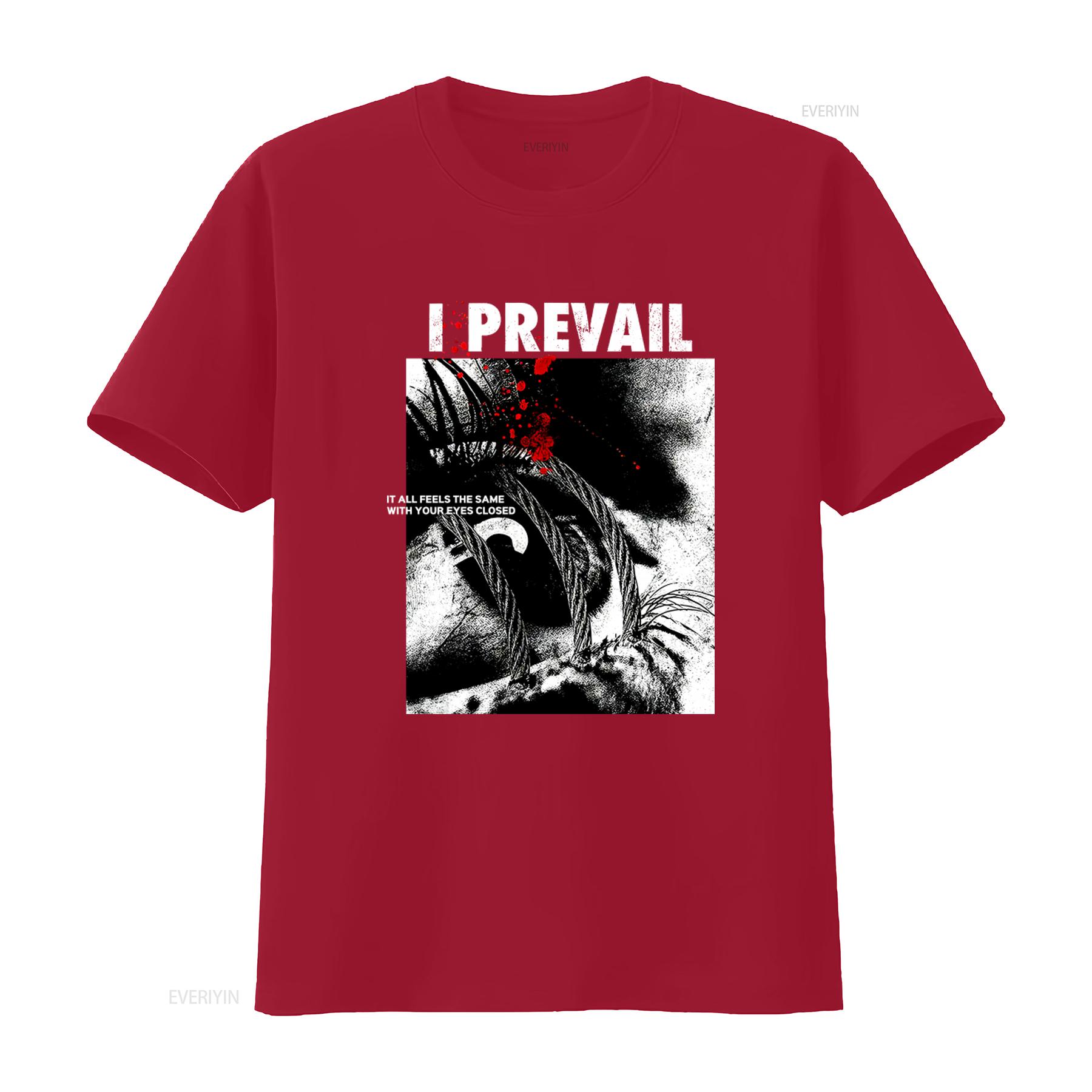 

Футболка группы I Prevail Металкор Поп-метал Пост-хардкор DTG Мода Уличная одежда с дизайном глаз винтажная Стирка S