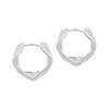Fine Jewelry Earrings 925 Sterling Silver Geometric  Irregular Silver Earrings Minimalist Hoop Earrings for Women