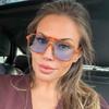 Vintage Oversized Pilot Sunglasses Women  Big Black Orange Vintage Sun Glasses For Ladies Eyewear Popular Shades Windproof