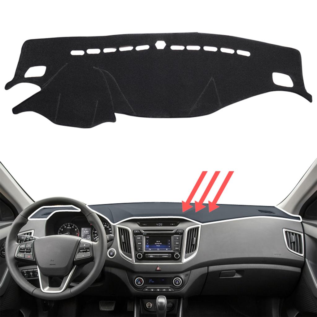 Car Dashboard Mat for Hyundai Creta 2014 2015 2016 2017 2018 2019 2020 Sunshade Protective Carpet Dash Mat Dashmat