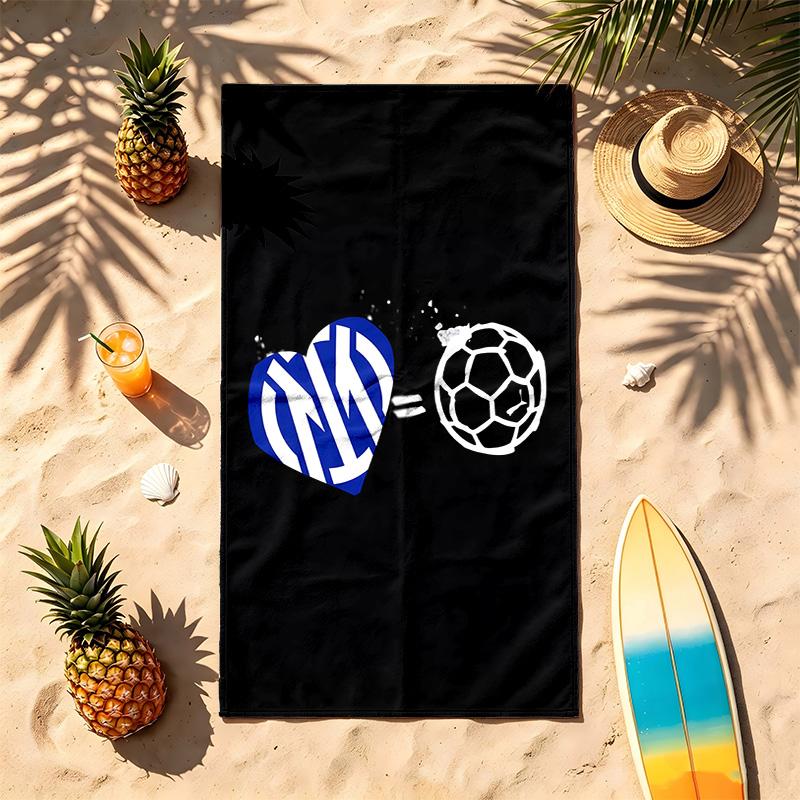 FC Internazionale Milano (5) Theme Beach Towel Sand Resistant Soft And Comfortable Suitable For The Pool Camping Yoga And Diving A Travel