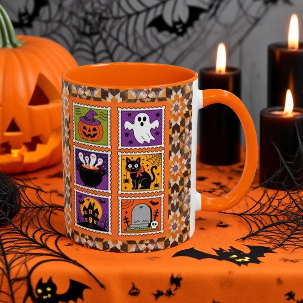 Halloween Coffee Mugs Halloween Cup Gothic Ceramic Cup 380ml Heat Insulation for Coffee Tea Drinks Party Kitchen Adults Kids