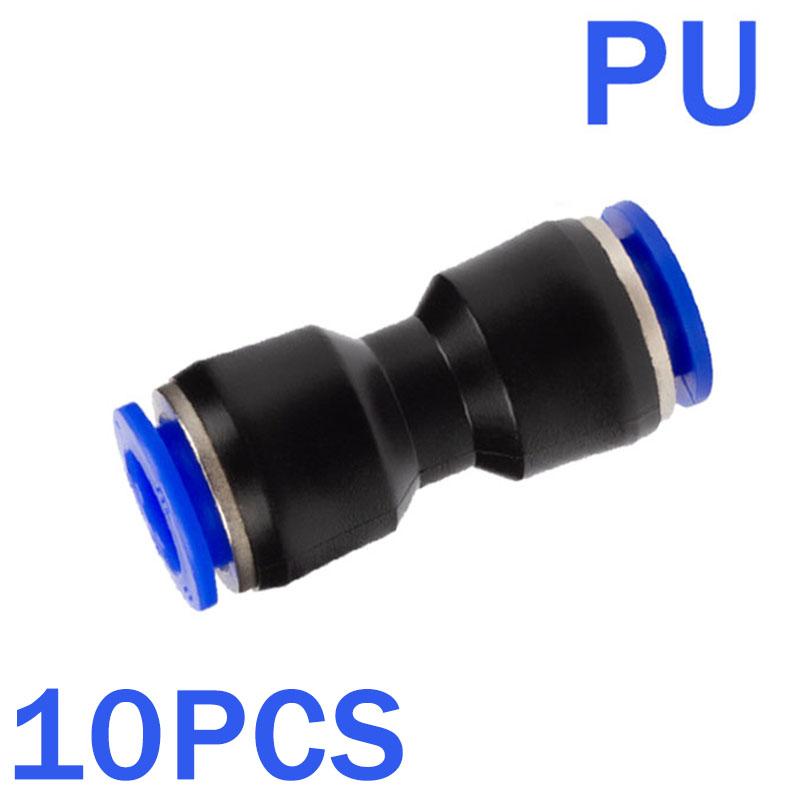5PCS Pneumatic Fitting Pipe Air Connector Tube Quick Release Fitting Push In Hose Plastic 4/6/8/10/12mm Air Hose Connectors 6