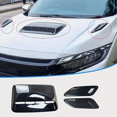 Autocollant décoratif universel pour capot d'admission d'air de voiture de 40 cm, adapté à tout véhicule à capot plat