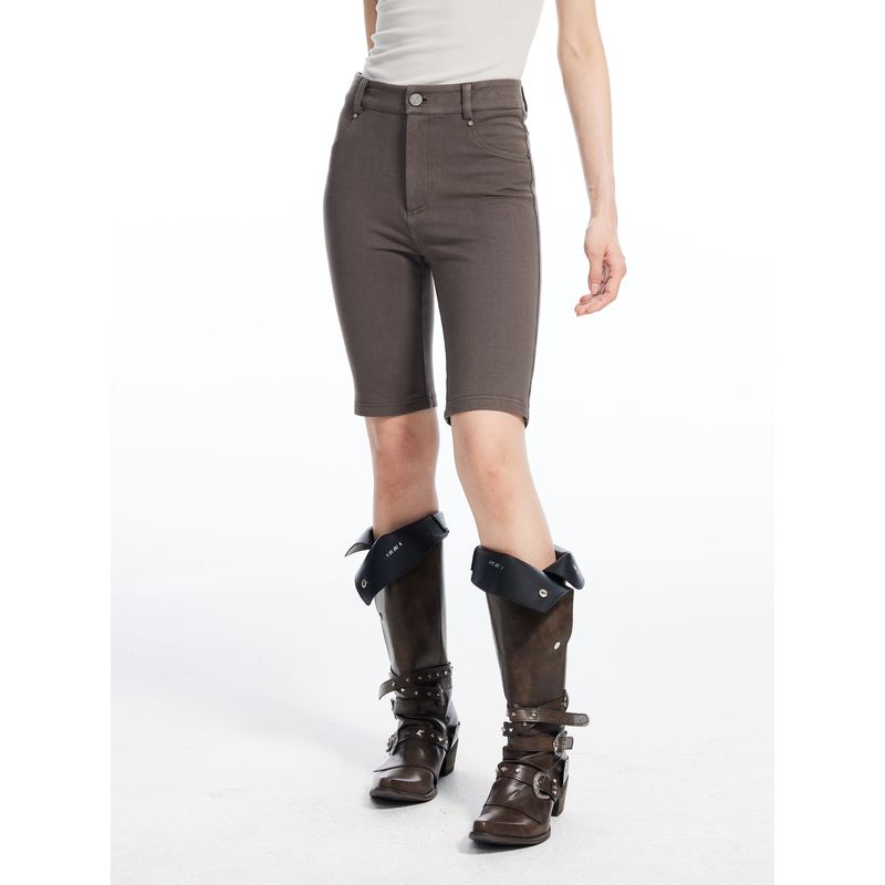 Silm High Waist Hip Lifting Stretch Cycling Leisure Shorts