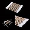80PCs/Pack High Quality Cotton Swab Double Head Health Wood Makeup Brushes Cosmetics Ear Clean