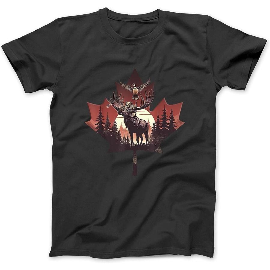 

Canadian Beaver, Moose and Goose Celebrating Canada Day T-Shirt NGO Gift Mens Womens Tank Top Sweatshirt Hoodie Longsleeve Black XXXXXL різнокольоровий