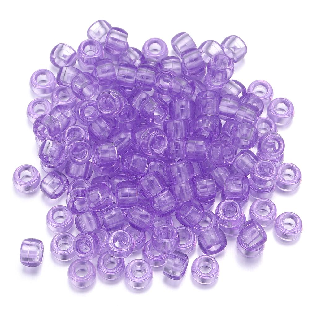200pcs Transparent Acrylic Beads 6x9mm Big Hole Loose Spacer Beads For Jewelry Making DIY Necklace Bracelets Key Chain Supplies