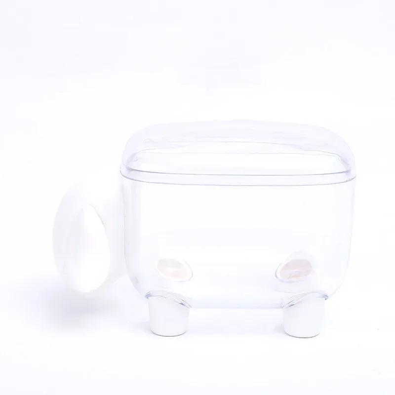 Sheep Storage Box Creative Mini Plastic Container Cotton Swab Storage Jewelry Box Household Dust-proof Desktop Makeup Organizer