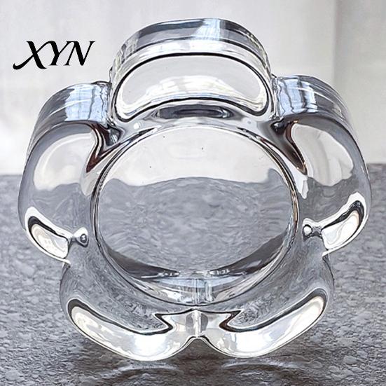 Decorative Glass Candle Holder Flower Tealight Holder, Plum Blossom Durable for Home Party Decor, Wedding Table Centerpiece Bedroom