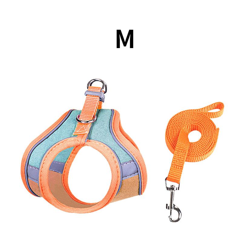 Rabbit Walks Adjustable Bunny Harness and Leash Set Double Buckle with Reflective Strips Rabbit Vest Pets Stuff Suitable