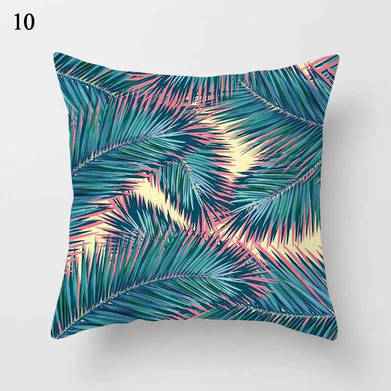 Sofa Car Pillowcase Home Decor Tropical Palm Tree Green Cushion Cover Decorative