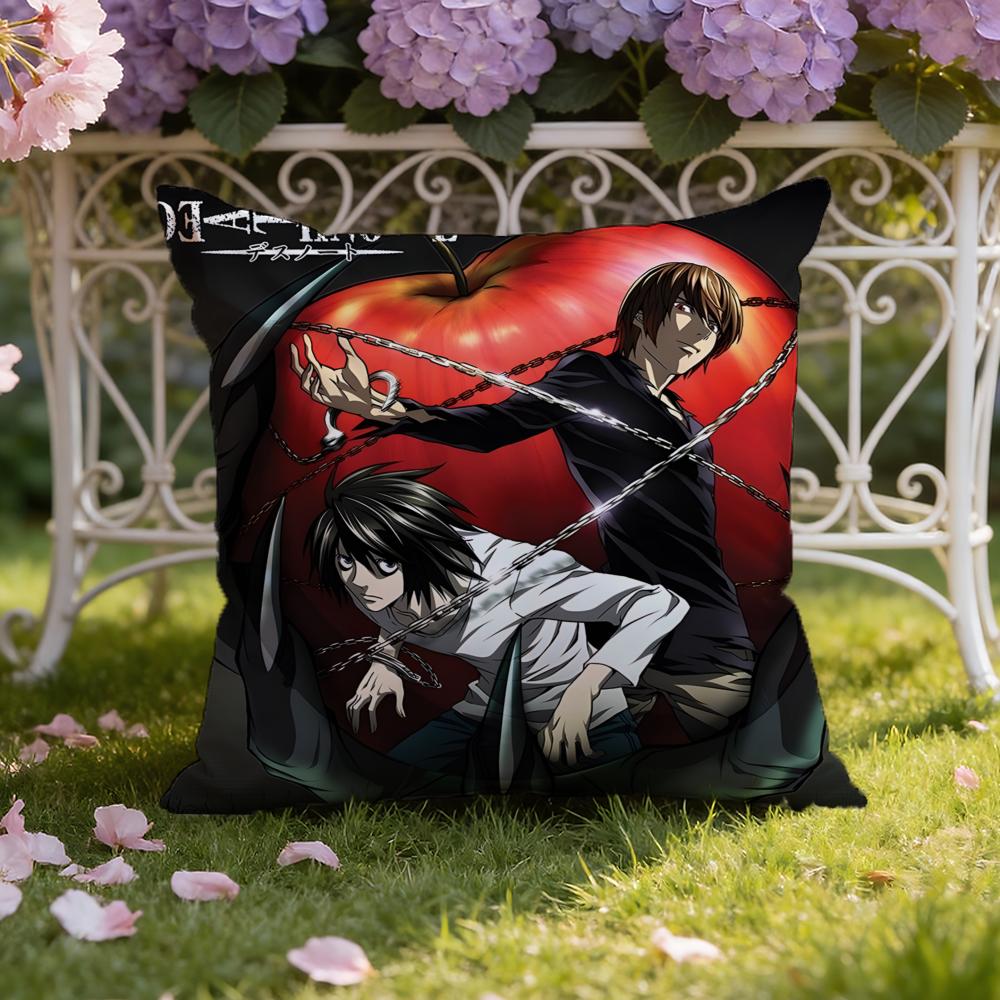 Anime D-Death N-Note Cushion Cover Home & Car Dual-Scene Pillow Cover: Reversible for Premium Comfort