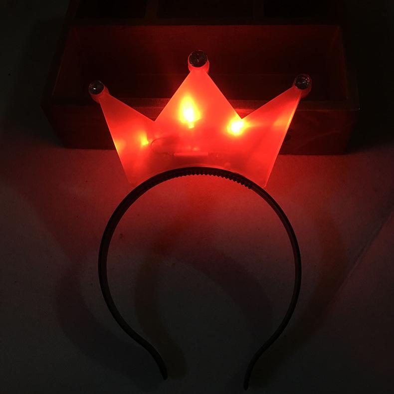 Luminous Flashing Crown Headband with Logo Customization