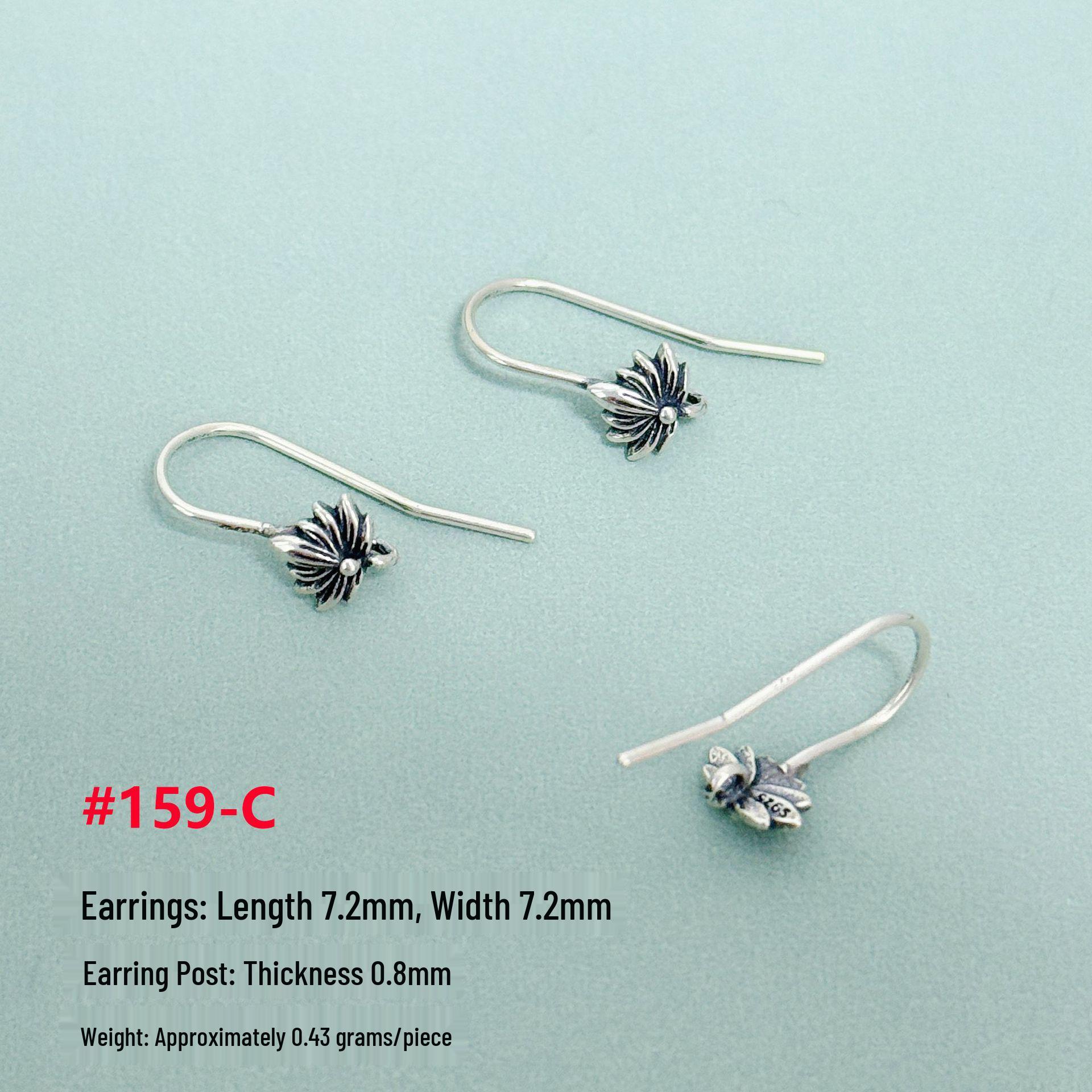 S925 Sterling Silver Chinese Style Tiger & Lion Copper Coin Gourd Fu Lotus Long Ear Hooks Earrings. S925 Silver