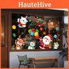 Christmas Static Electricity Stickers With Santa Claus Reindeer Snowman Design For Festive Home And Store