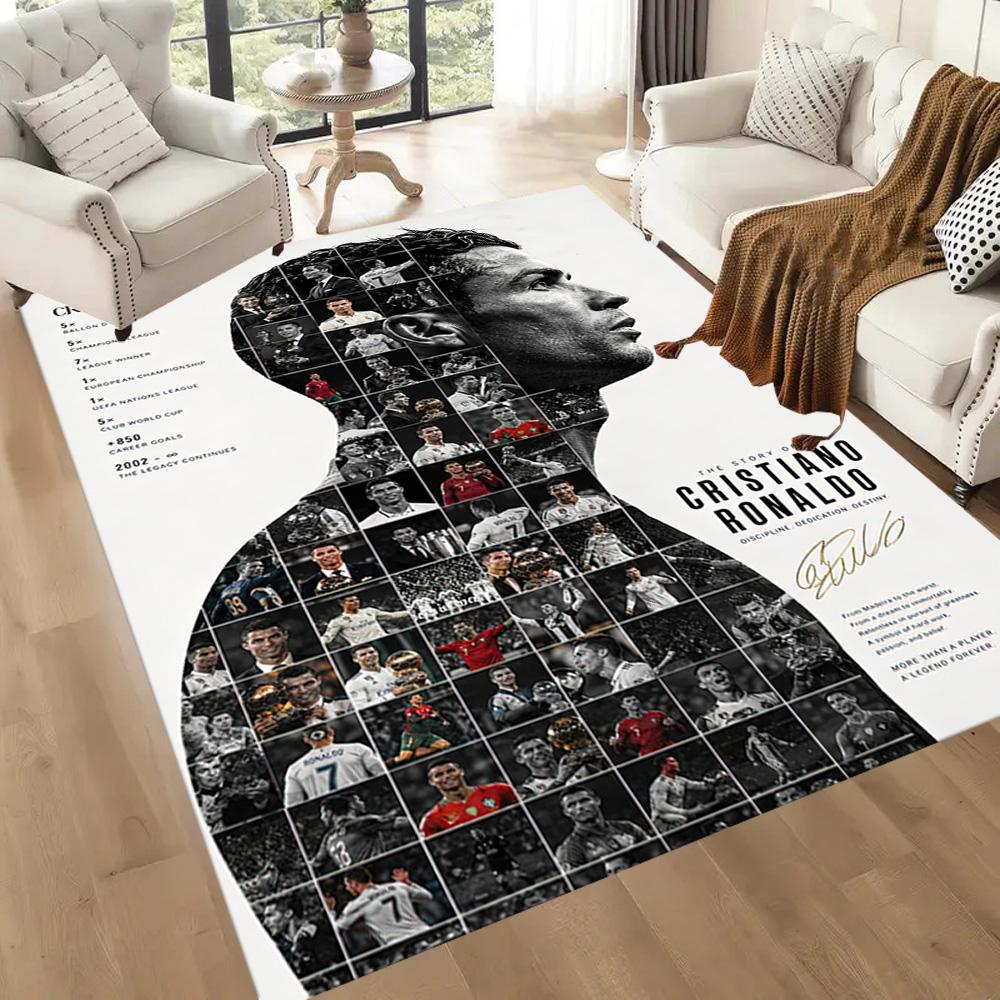 Cristiano Ronaldo Area Rug Perfect For Outdoor Playrooms Dining Room Living Rooms Antislip Carpet Anime Office Decor Birthdaychristmas Gift