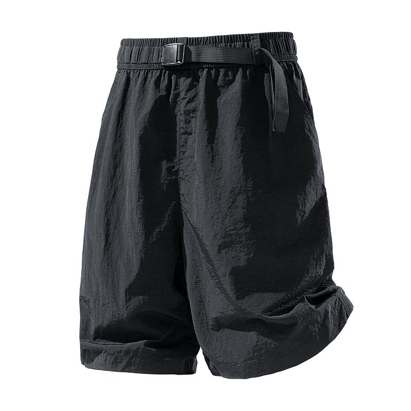 Men's Summer Five Quarter Shorts Solid Color Summer Loose Beach Pants