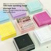 100 Nail Storage Polish Holder Organizer Stand Display Plastic Holes Art Drill Box Grinding Head Bit Bits