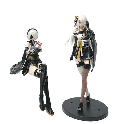 NieR:Automata Cheongsam YoRHa Type A No.2 Figurine Desk Sexy Girl 2B Cheongsam Mask GK Statue Pvc Model Collect Toy