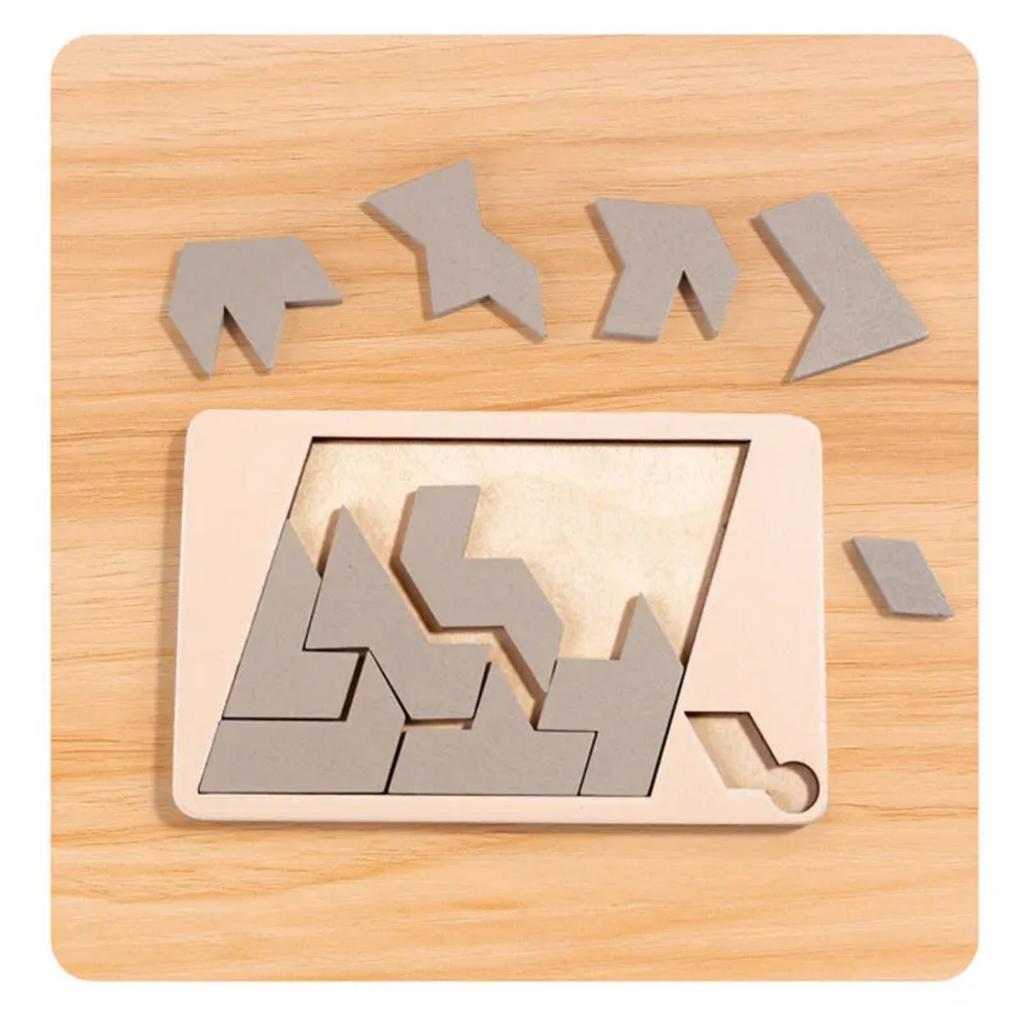 Kids Logical Thinking Training Wooden Puzzles Adult Burning Brain Challenge Activity Game Educational Toys for Autistic Children