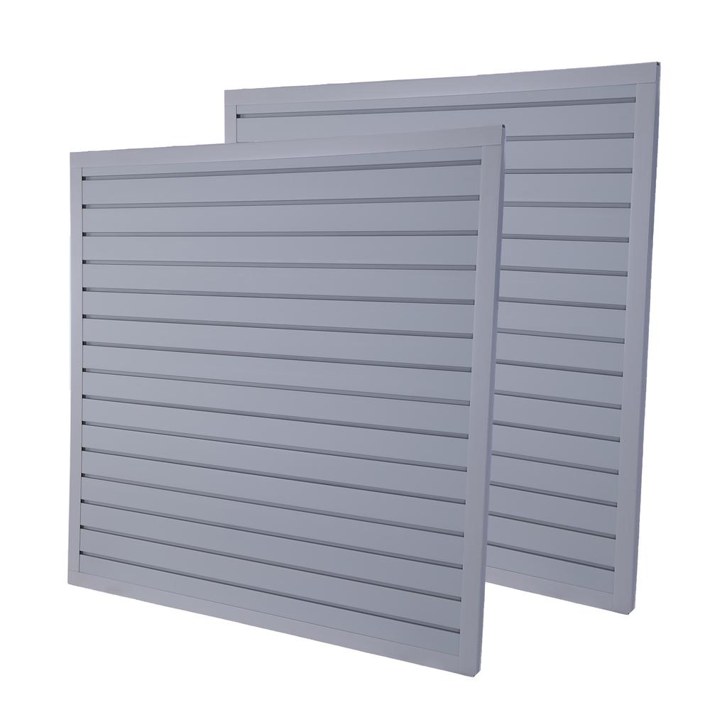 2 Pack Garage Wall Organizer 4 X 8ft PVC Slatwall Panel High Load Capacity for Woodworking Workshop Craft Room Organization