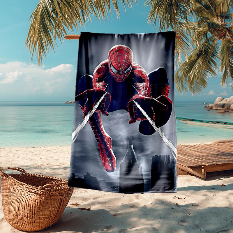 Ultra-Soft Beach Towel with Spider-Man Theme,Ideal for Pool - Camping, Diving - Perfect Travel Essential, Vibrant Beach Towel.
