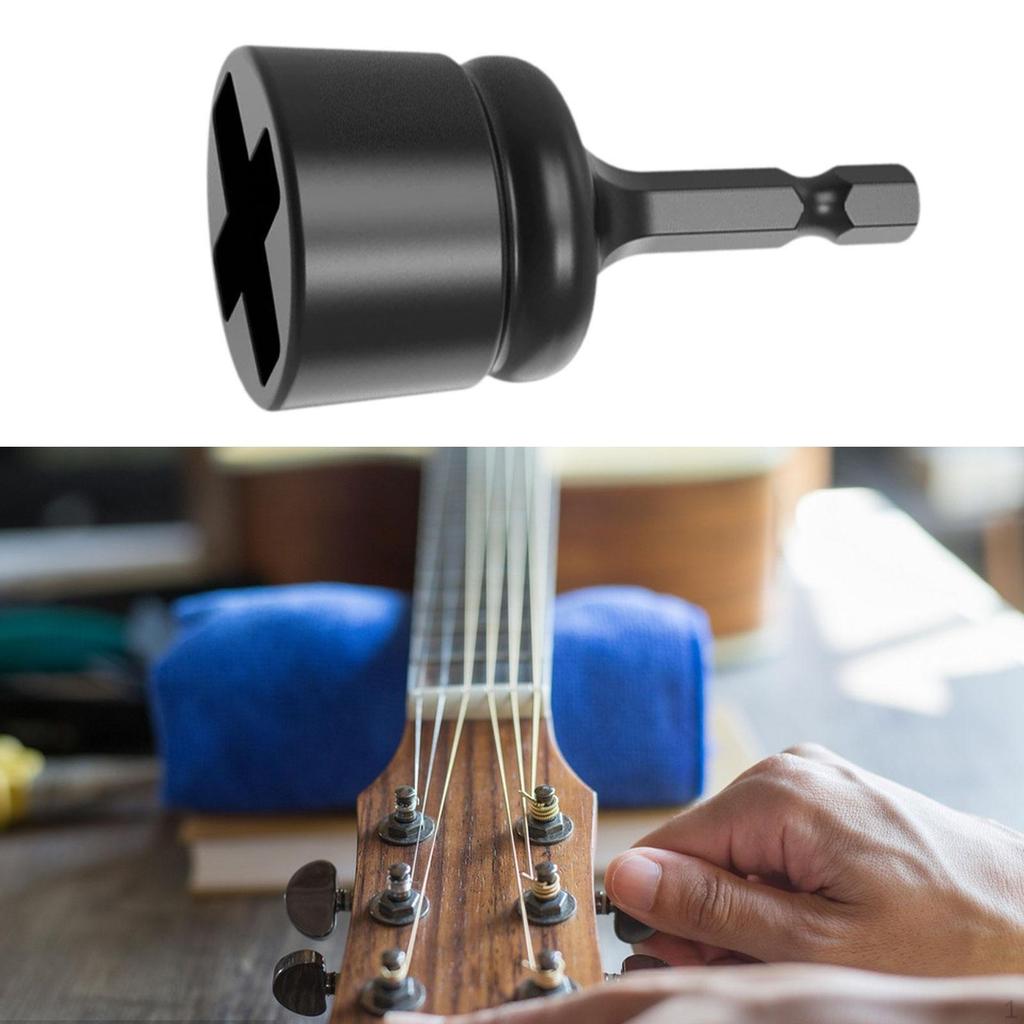 Bit String Peg Winder Guitar Repair Screwdriver or Power Drill Change Maintenance, for