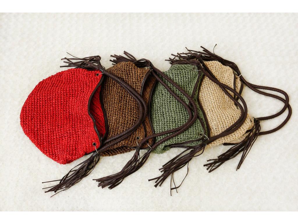 Taška pletená z papírového provázku ve tvaru chobotnice: Ležérní, všestranná móda na plážovou dovolenou pro dámy